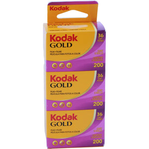 Kodak Gold 200 Color ISO 200 Negative Film (35mm Roll Film, 36 Exposures) 3-Pack at PROCAM | procam.com