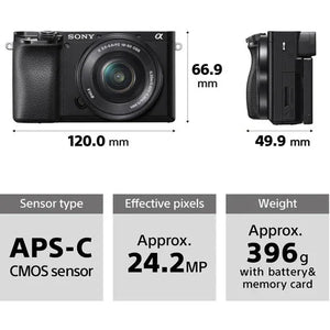 Sony a6100 Mirrorless Digital Camera with 16-50mm and 55-210mm Lenses (v1 Discontinued Model) at PROCAM | procam.com