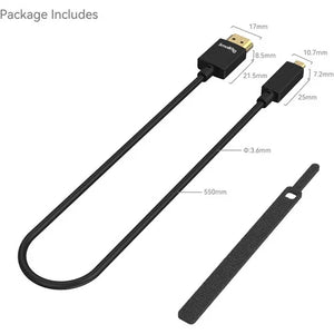 SmallRig Ultra-Slim Micro-HDMI to HDMI Cable (22") at PROCAM | procam.com