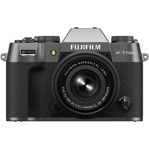 FUJIFILM X-T50 Mirrorless Digital Camera with XC 15-45mm f/3.5-5.6 OIS PZ Lens (Charcoal)