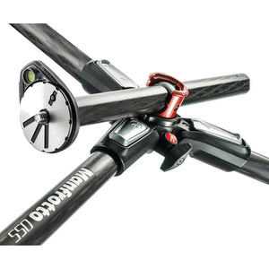 Manfrotto 055 Carbon Fiber 3-Section Tripod with Horizontal Column with XPRO Ball Head Kit at PROCAM | procam.com