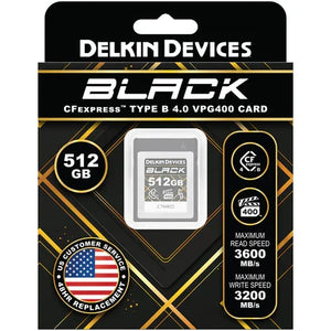 Delkin Devices BLACK CFexpress Type B 4.0 Memory Card - 512GB at PROCAM | procam.com