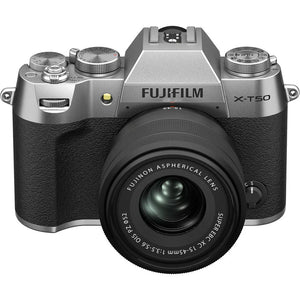 Fujifilm X-T50 Mirrorless Camera with XF 16-50mm f/2.8-4.8 Lens (Silver) at PROCAM | procam.com
