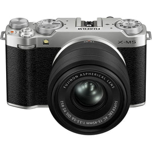 Fujifilm X-M5 Mirrorless Camera with XC 15-45mm f/3.5-5.6 Lens (Silver) at PROCAM | procam.com