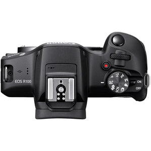 Canon EOS R100 Digital Camera with RF-S 18-45mm f/4.5-6.3 IS STM Lens and RF 75-300mm f/4-5.6 Lens - Double Zoom Lens Kit at PROCAM | procam.com