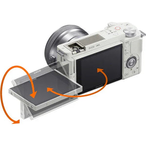Sony ZV-E10 Mirrorless Camera with PZ 16-50mm f/3.5-5.6 OSS II Lens (White) at PROCAM | procam.com