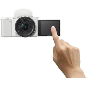 Sony ZV-E10 Mirrorless Camera with PZ 16-50mm f/3.5-5.6 OSS II Lens (White) at PROCAM | procam.com
