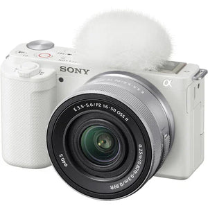 Sony ZV-E10 Mirrorless Camera with PZ 16-50mm f/3.5-5.6 OSS II Lens (White) at PROCAM | procam.com