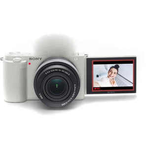 Sony ZV-E10 Mirrorless Camera with PZ 16-50mm f/3.5-5.6 OSS II Lens (White) at PROCAM | procam.com