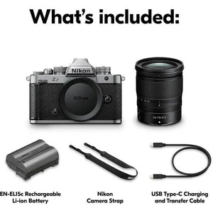 Nikon Zf Mirrorless Camera with Z 24-70mm f/4 S Lens (Silver) at PROCAM | procam.com