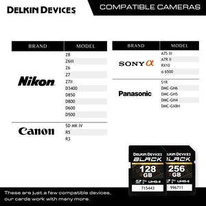 Delkin Devices BLACK UHS-II V60 SDXC Memory Card - 128GB at PROCAM | procam.com