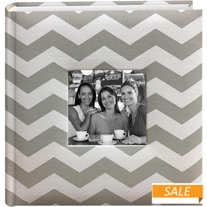 Pioneer DA200 Chevron Fabric Frame 4 X 6'' Album (Grey) at PROCAM | procam.com