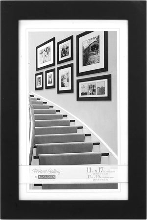 Malden 12x19 / 11x17 Manhattan Gallery Matted Frame (Black) at PROCAM | procam.com