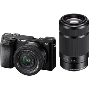 Sony a6100 Mirrorless Camera with PZ 16-50mm II and 55-210mm Lenses at PROCAM | procam.com