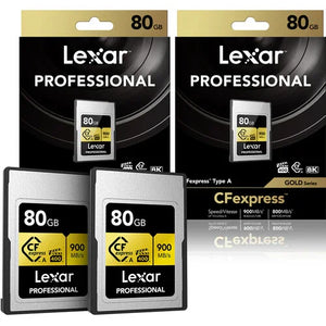 Lexar Professional CFexpress Type A Memory Card (GOLD Series) - 80GB (2-Pack) at PROCAM | procam.com
