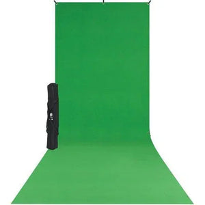 * OPEN BOX EXCELLENT * Westcott X-Drop Wrinkle-Resistant Backdrop Kit - Chroma-Key Green Sweep (5' x 12') at PROCAM | procam.com