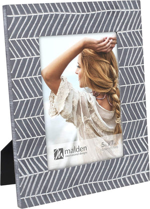 Malden Chevron - Gray & White 5X7 Frame at PROCAM | procam.com