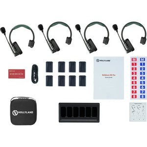 Hollyland Solidcom SE Pro 4S 4-Person Full-Duplex Single-Ear Headset Intercom System (1.9 GHz) at PROCAM | procam.com