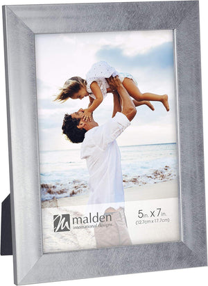 Malden Linear - Metallic Silver 5x7 Frame at PROCAM | procam.com
