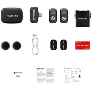 Hollyland LARK A1 Duo 2-Person Wireless Microphone System with USB-C Connector for Mobile Devices (Space Gray, 2.4 GHz) at PROCAM | procam.com