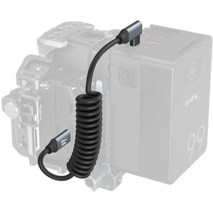 SmallRig USB-C Straight-to-Right Angled Coiled Data Cable (13.8") at PROCAM | procam.com