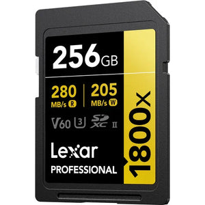 Lexar Professional 1800x UHS-II SDXC Memory Card (GOLD Series) - 256GB (2-Pack) at PROCAM | procam.com
