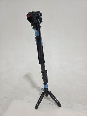 * OPEN BOX GOOD * Sirui P-325FL 5-Section Carbon Fiber Monopod with VA-5 Compact Video Head at PROCAM | procam.com
