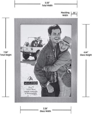 Malden Modern Metals 5 x 7 Frame (Matte Silver) at PROCAM | procam.com