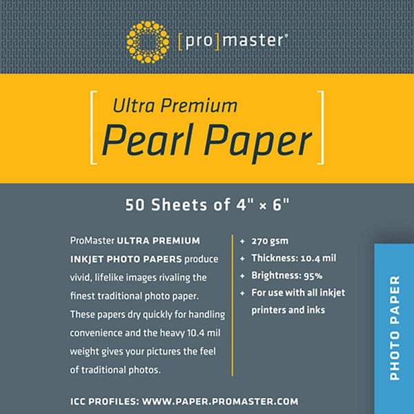 ProMaster Pearl Inkjet Photo Paper 4 x 6'' - 50 Sheets