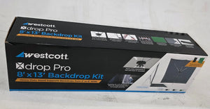 * OPEN BOX EXCELLENT * Westcott X-Drop Pro Fabric Backdrop Sweep Kit (Rich Black, 8 x 13') at PROCAM | procam.com