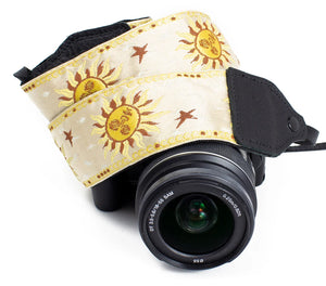 Perri's Leathers Ltd. 2" Jacquard Camera Strap (Gold Suns) at PROCAM | procam.com