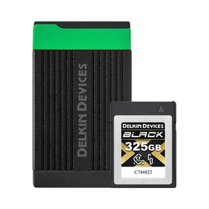 Delkin Devices 325GB BLACK CFexpress Type B 4.0 Card & USB 3.2 Memory Card Reader Bundle at PROCAM | procam.com