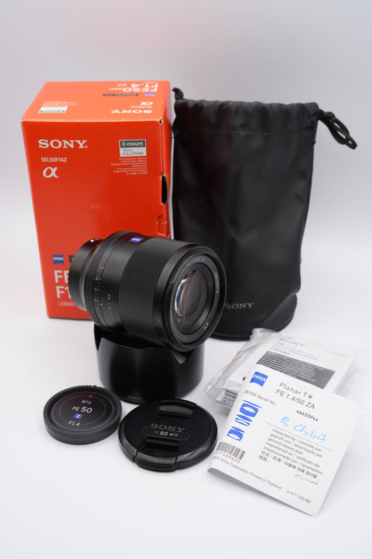 * USED * Sony Zeiss Planar T* FE 50mm F1.4 ZA Lens