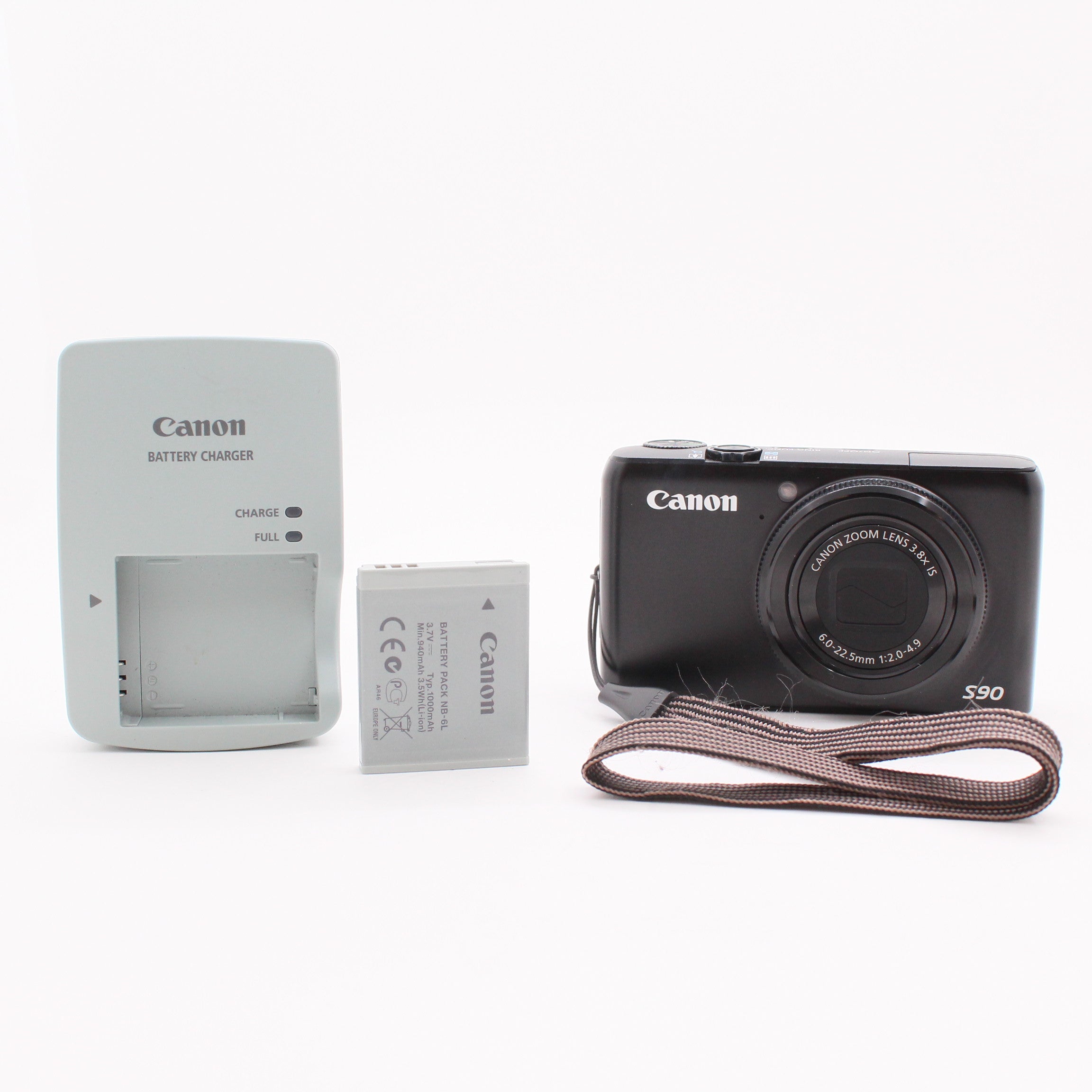 USED * Canon PowerShot S90 IS Black Compact Digital Camera at