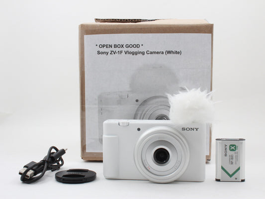 * OPEN BOX GOOD * Sony ZV-1F Vlogging Camera (White)