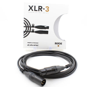 * OPEN BOX EXCELLENT * RODE XLR Male to Female Cable - 9.8' (Black) at PROCAM | procam.com