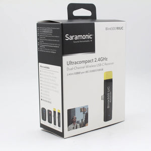 * OPEN BOX EXCELLENT * Saramonic Blink 500 RXUC Dual-Channel Digital Wireless Receiver for USB Type-C Devices (2.4 GHz) at PROCAM | procam.com