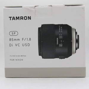 * USED * Tamron 85mm f/1.8 Di VC USD Lens Nikon F Mount Boxed at PROCAM | procam.com