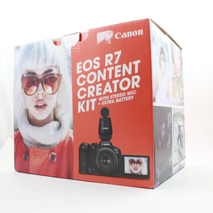 * OPEN BOX EXCELLENT * Canon EOS R7 Mirrorless Camera with 18-45mm Lens Content Creator Kit at PROCAM | procam.com