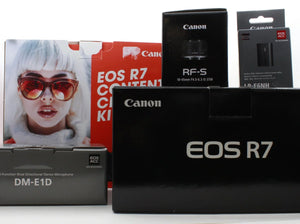 * OPEN BOX EXCELLENT * Canon EOS R7 Mirrorless Camera with 18-45mm Lens Content Creator Kit at PROCAM | procam.com
