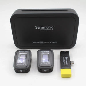 * OPEN BOX FAIR * Saramonic Blink 500 Pro B6 2-Person Digital Wireless Omni Lavalier Microphone System for USB Type-C Devices (2.4 GHz) at PROCAM | procam.com