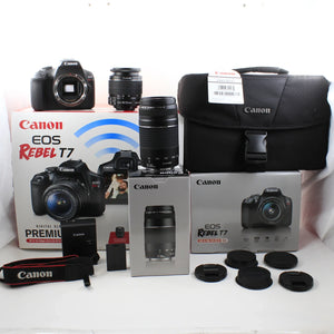 * OPEN BOX FAIR * Canon EOS Rebel T7 DSLR Camera with 18-55mm and 75-300mm Lenses at PROCAM | procam.com