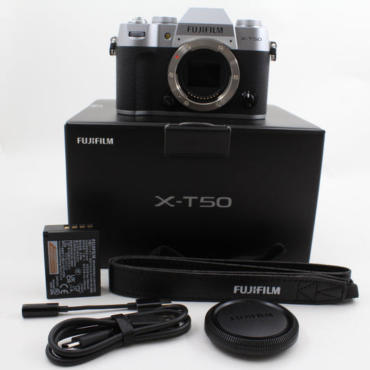 * OPEN BOX EXCELLENT * Fujifilm X-T50 Mirrorless Camera (Silver)