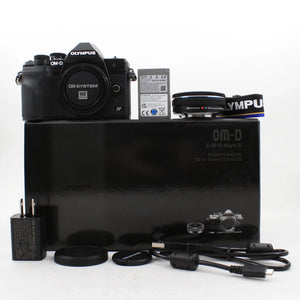 * USED * Olympus OM-D E-M10 Mark IV Black with ED 14-42mm f/3.5-5.6 EZ Kit Boxed at PROCAM | procam.com