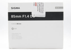 * OPEN BOX EXCELLENT * Sigma 85mm f/1.4 DG HSM Art Lens for Leica L (Version 1) at PROCAM | procam.com
