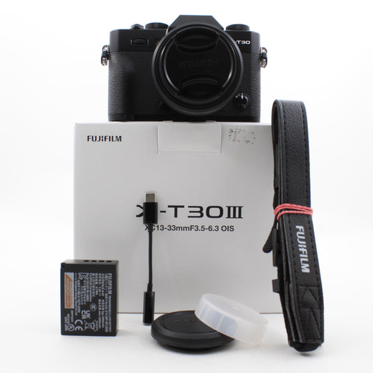 * OPEN BOX EXCELLENT * FUJIFILM X-T30 III Mirrorless Digital Camera with XC 13-33mm f/3.5-6.3 OIS Lens Kit (Black)