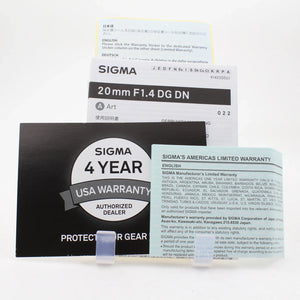 * OPEN BOX EXCELLENT * Sigma 20mm f/1.4 DG DN Art Lens for Sony E at PROCAM | procam.com
