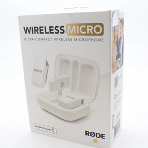 * OPEN BOX EXCELLENT * RODE Wireless Micro 2-Person Ultracompact Wireless Microphone System with USB-C Connector (2.4 GHz, White) at PROCAM | procam.com