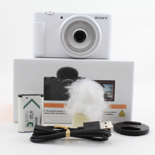 * OPEN BOX EXCELLENT * Sony ZV-1F Vlogging Camera (White)