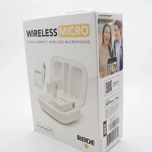* OPEN BOX EXCELLENT * RODE Wireless Micro 2-Person Ultracompact Wireless Microphone System with USB-C Connector (2.4 GHz, White) at PROCAM | procam.com
